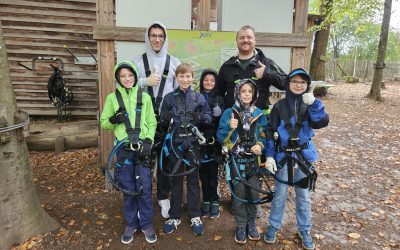 Karate-Kids im Kletterwald in Schwäbisch Gmünd